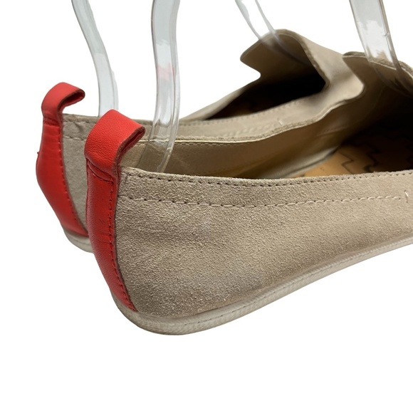 DOLCE VITA Genuine Leather Taupe Beige & Coral Flats Slip On Loafers Shoes sz 8. - Picture 5 of 16